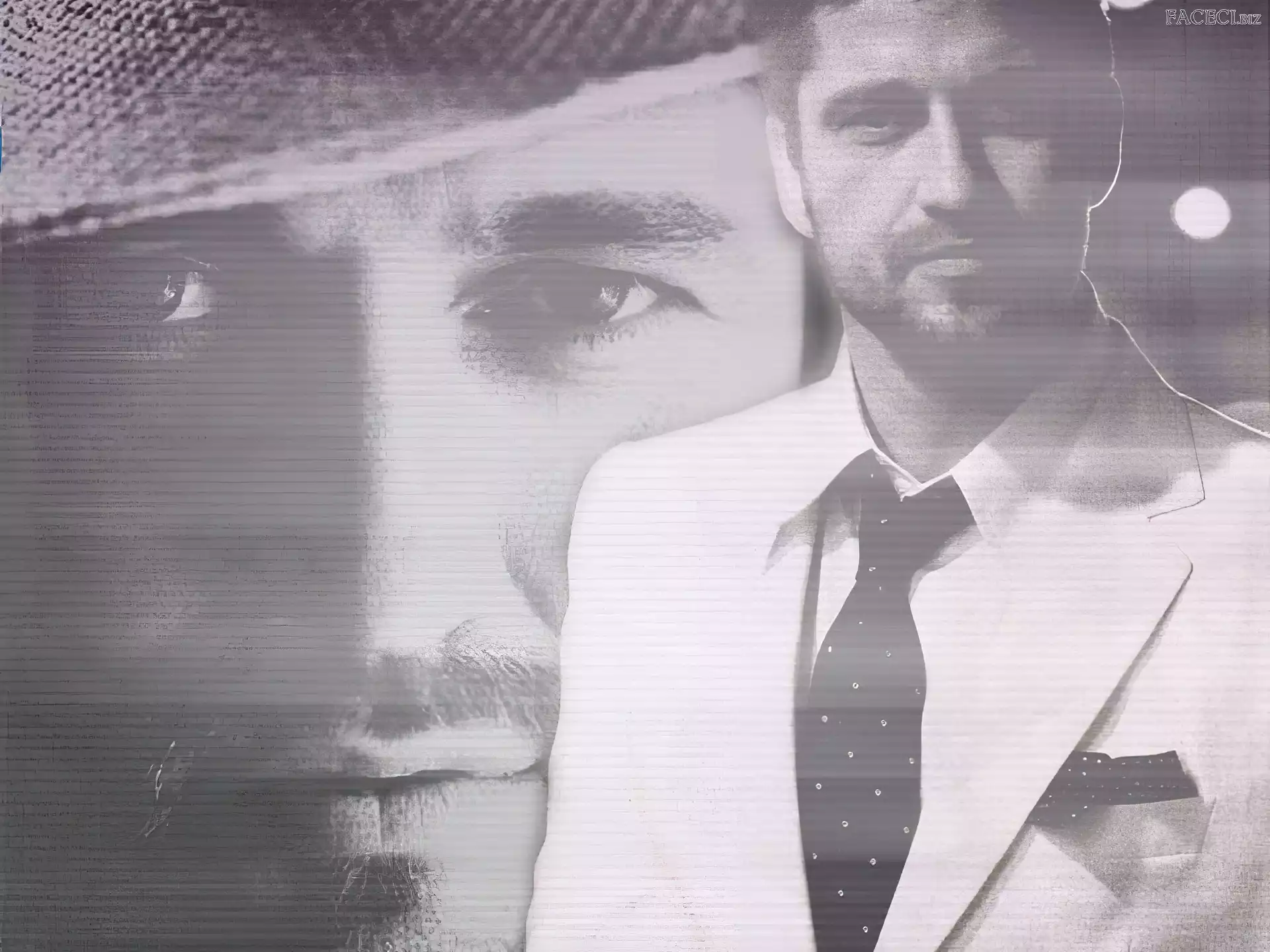 krawat, Gerard Butler, biała marynarka